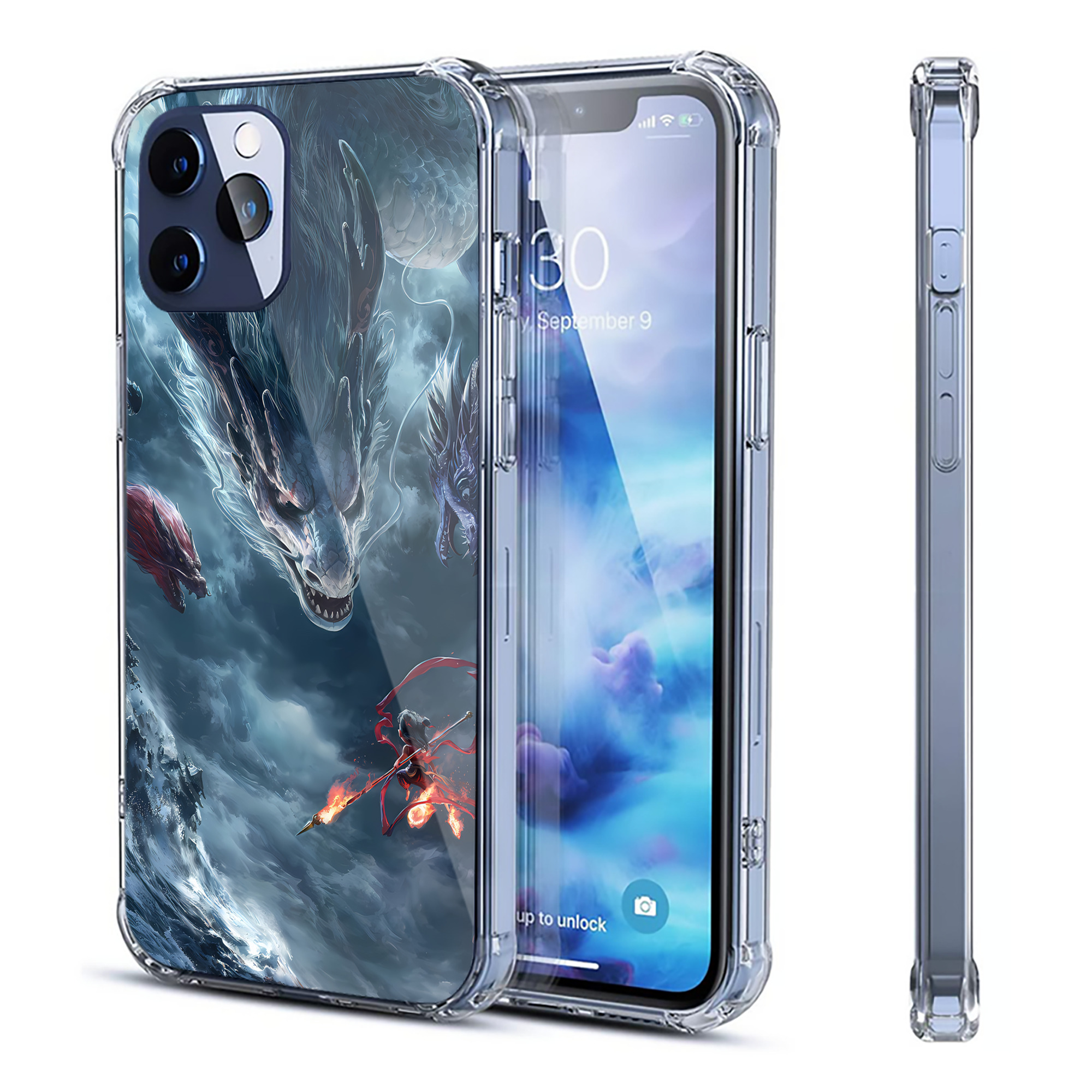 （画像用） Ne Zha 2 ナタ 魔童の大暴れ 【iPhone 12シリーズ対応】透明スマホケース（クリアソフトケース）